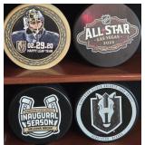 S3 - COLLECTION OF VGK HOCKEY PUCKS (B58)
