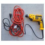S3 - DeWALT VSR DRILL, EXTENSION CORD