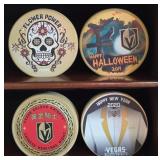 S3 - COLLECTION OF VGK HOCKEY PUCKS (B56)