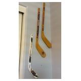 S3 - THREE COLLECTIBLE HOCKEY STICKS (B20)
