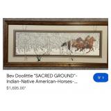 S1 - BEV DOOLITTLE "SACRED GROUND" ART FRAMED (R23