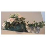 S1 - 2 PLANTERS WITH ARRANGEMENTS (L86)