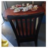 S1 - TABLE & CHAIR, BONE CHINA TEACUPS & SAUCERS