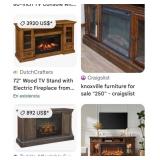 S1 - FAUX FIREPLACE/ ENTERTAINMENT CONSOLE (L6)