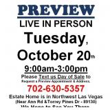 PREVIEW LIVE IN PERSON - Tuesday, October 20th