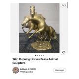 S1 - WILD HORSES SCULPTURE 20"T (L15)