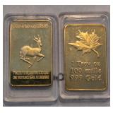 S1 - REPLICA 1 TROY OZ GOLD BARS (E5)