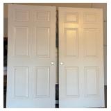 S1 - LOT OF 2 INTERIOR DOORS 79X36" (G39)