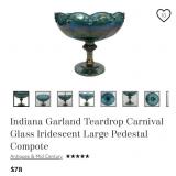 S1 - VINTAGE ART GLASS PEDESTAL BOWL & EGG DISH