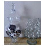 S1 - GLASS JAR, MURANO GLASS CANDLE HOLDER (R22)