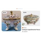 S1 - CAPODIMONTE FOOTED BOWL (L12)