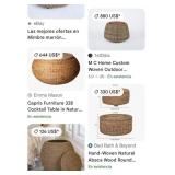 S1 - ROUND WOVEN STORAGE OTTOMAN (L2)
