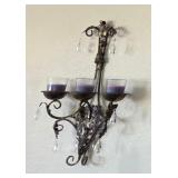 S1 - PAIR OF VINTAGE WALL SCONCE CANDLE HOLDERS