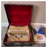 S1 - VINTAGE EMBASSY ACCORDION & RECITAL BOOKS
