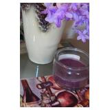 S1 - VASE W/ FAUX FLOWERS, CANDLE, TABLE MAT (L50)