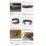 S1 - STERLING SILVER & TURQUOISE BRACELET (E63)