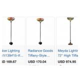 S1 - TORCH-STYLE FLOOR LAMP WITH STAINED GLASS