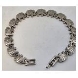 S1 - STERLING SILVER ELEPHANT BRACELET (AS IS)