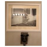 S1 - PHOTOGRAPHIC ART FRAMED, PIG HEAD HOOK (R28)