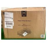 11 - MODERN WHITE DISH RACK NEW IN BOX (P5)