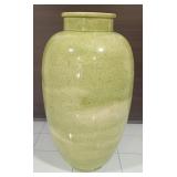 403 - GREEN CERAMIC VASE 10"T (N)