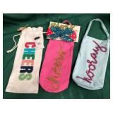 43 - NEW WMC THREE CLOTH WINE BAGS (B56)