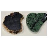 430 - TWO PIECES POLISHED COLLECTIBLE STONES