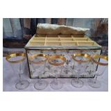 N3 - VINTAGE GOLD-RIMMED STEMWARE (G68)