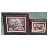 11 - TWO PIECES FRAMED ART (D52)
