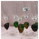 11 - 6 PCS GRAPE CLUSTER STEMWARE (D120)