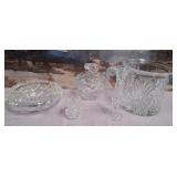 N3 -VTG CRYSTAL ICE BUCKET, VASE, JAR W/ LID, MORE
