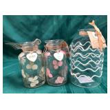 43 - NEW WMC THREE MUD PIE GLASS VASES (A181)