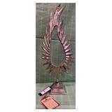 11 - FEATHERED METAL SCULPTURE 26"T (INDIA) (L12)
