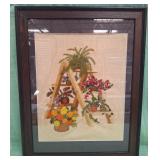 11 - NEEDLEWORK ART FRAMED 27X21" (C220)