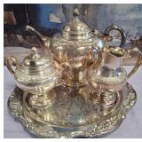 N3 - VINTAGE SILVER PLATE COFFEE SERVICE (G27)