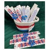 43 - NEW WMC PATRIOTIC SLAP BRACELETS, BASKET