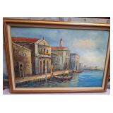 N3 - VENICE CANAL SCENE ART FRAMED28X41" (G78)