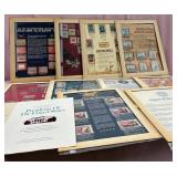 11 - FRAMED HISTORICAL & COMMEMORATIVE STAMP SETS
