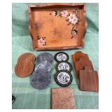 11 - LOT OF COASTERS & TRAY (L60)