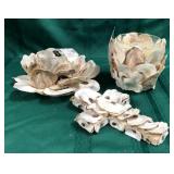 43 - NEW WMC SHELL VOTIVE HOLDERS, CROSS (A104)