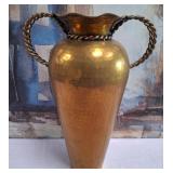 N3 - HAMMERED BRASS & COPPER VASE 17"T (G20)