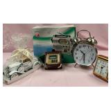 11 - ASSORTED CLOCKS, EMERGENCY RADIO, SEE