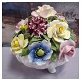 N3 - STAFFORDSHIRE BONE CHINA FLORAL FIGURINE (G6)
