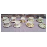N3 - LOT OF BONE CHINA TEACUPS & SAUCERS (G8)
