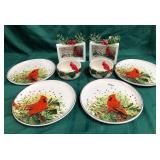 43 - NEW WMC CHRISTMAS CARDINAL DISHES (A230)