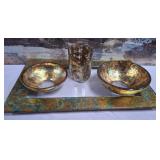 N3 - DECORATIVE ART GLASS SET (G25)