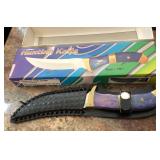 S2 - HUNTING KNIFE W/ BONE HANDLE & SHEATH (K33)