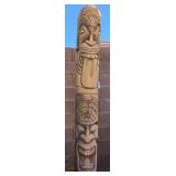 S2 - TIKI TOTEM POLE CARVED STATUE (Y4)