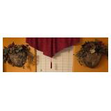 S2 - TWO WALL POCKET PLANTERS W/ FAUX FLORALS