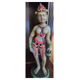 S2 - PAINTED FIGURE OF STANDING DEITY 20"T (E48)